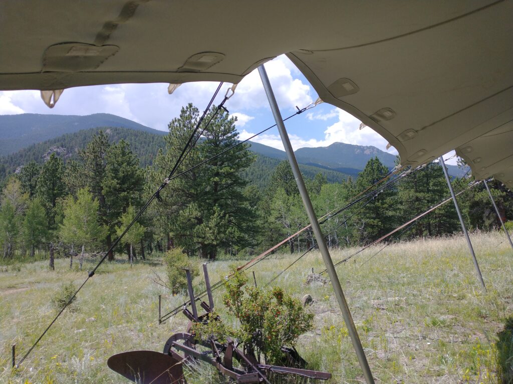 OITF1 Stretch tent rigging near Bailey Colorado