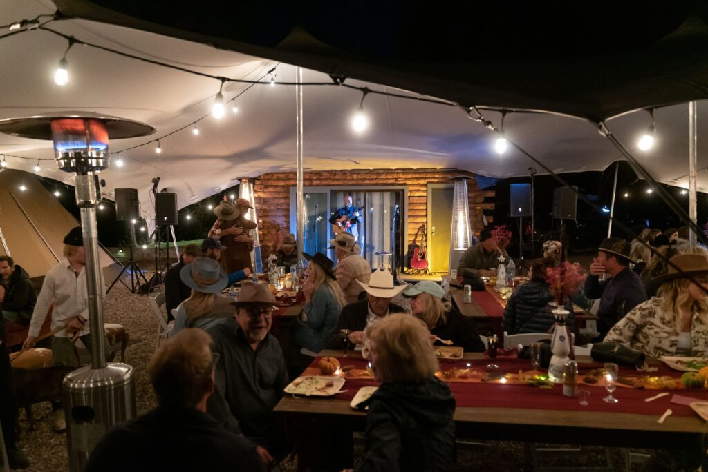 Aspen concert Aspen concert by Snowmass Creek under stretch tent