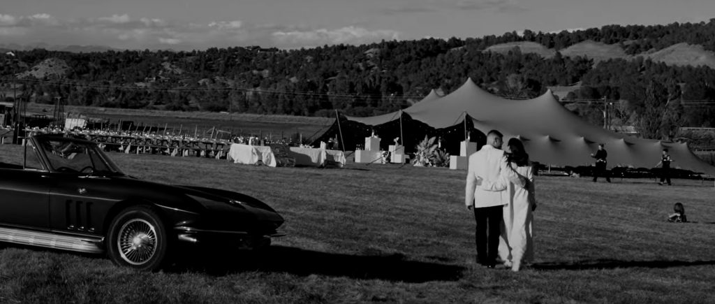 Durango-wedding-tent-black-and-white Black and white stretch tent in Durango