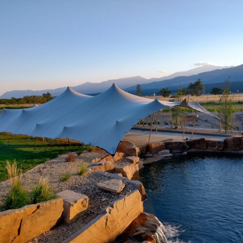 Stretch Tent in the Sun at Ent FCU Ribbon Cutting in Colorado Springs