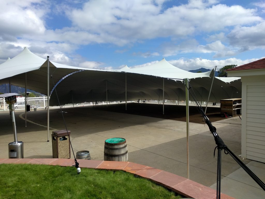 Stanley-Hotel-Open-Wedding-Tent-Pitch Estes Park Wedding Tent open at stanley hotel
