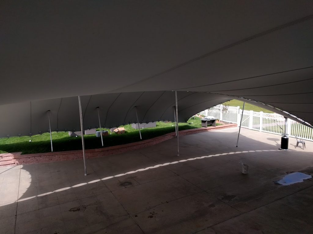 stanley-wedding-tent-from-pole-top Pole top view of wedding tent in Estes Park