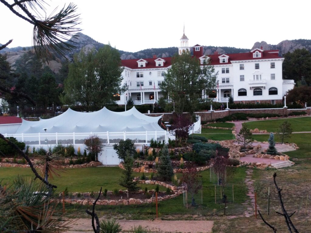 stanley_aerial_edit Stanley Hotel in Estes Park with wedding tent