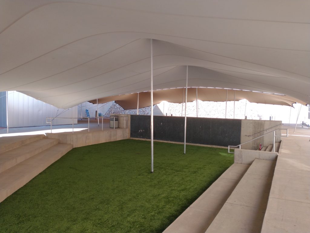 Stretchtent-on-turf-for-DCC-dance DCC Homecoming Tent