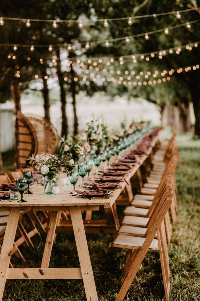 Table-and-lighting-rental-in-Denver Custom tables and chair rental